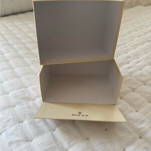 Rolex Tan Box with Gold Logo